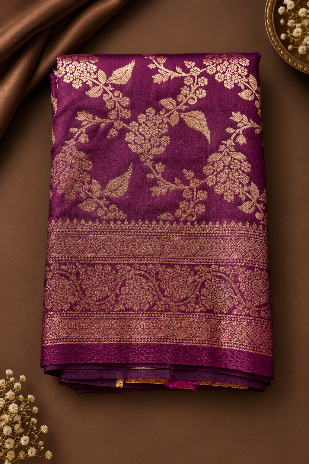 Wedding & Occasion Soft Silk Pattu Saree – Floral Zari Collection