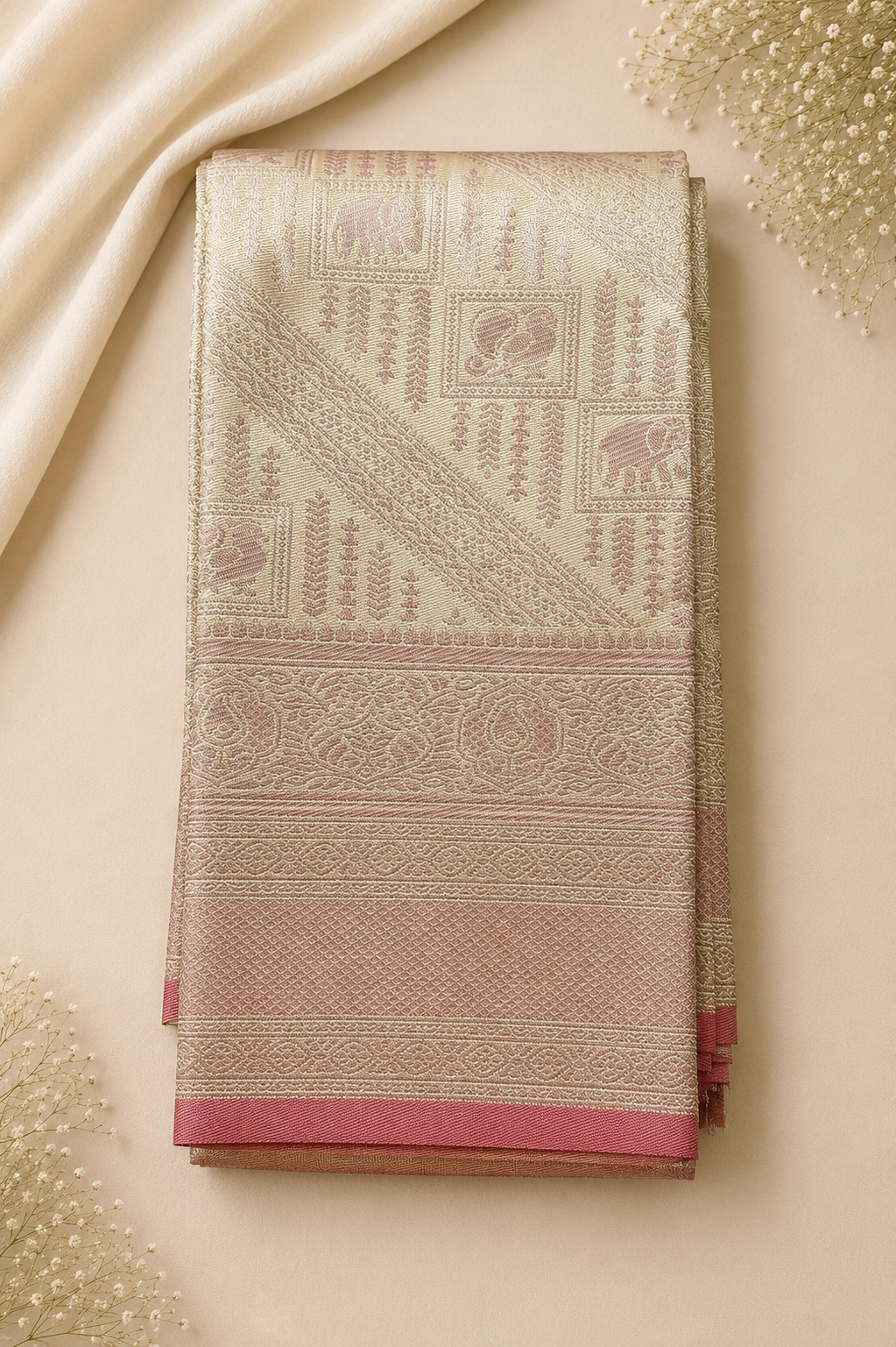 Tissue Silk Saree with Designer Zari Work