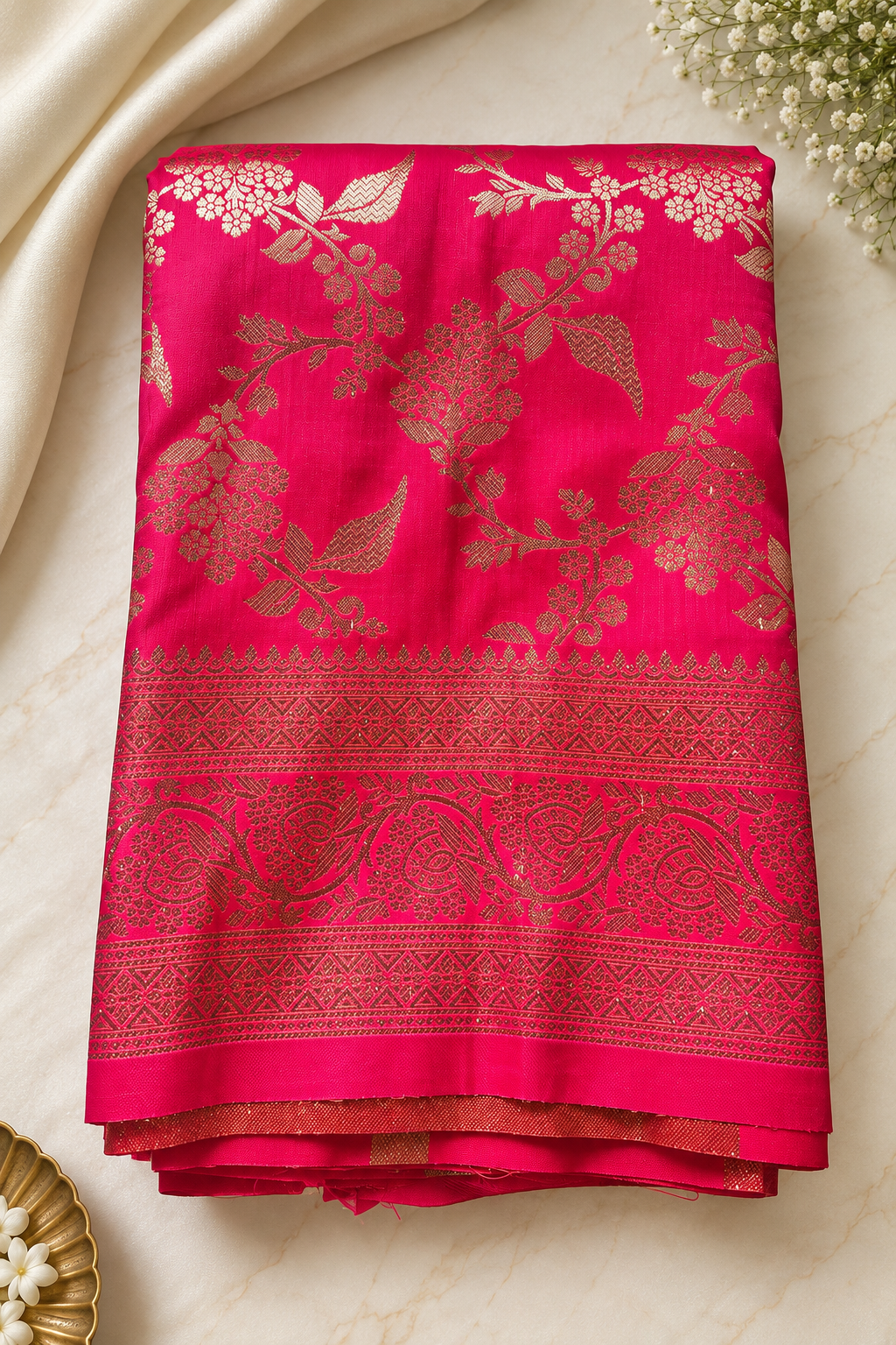 Wedding & Occasion Soft Silk Pattu Saree – Floral Zari Collection