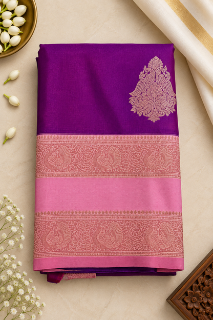 Premium Soft Silk Pattu Saree – Contrast Zari Elegance