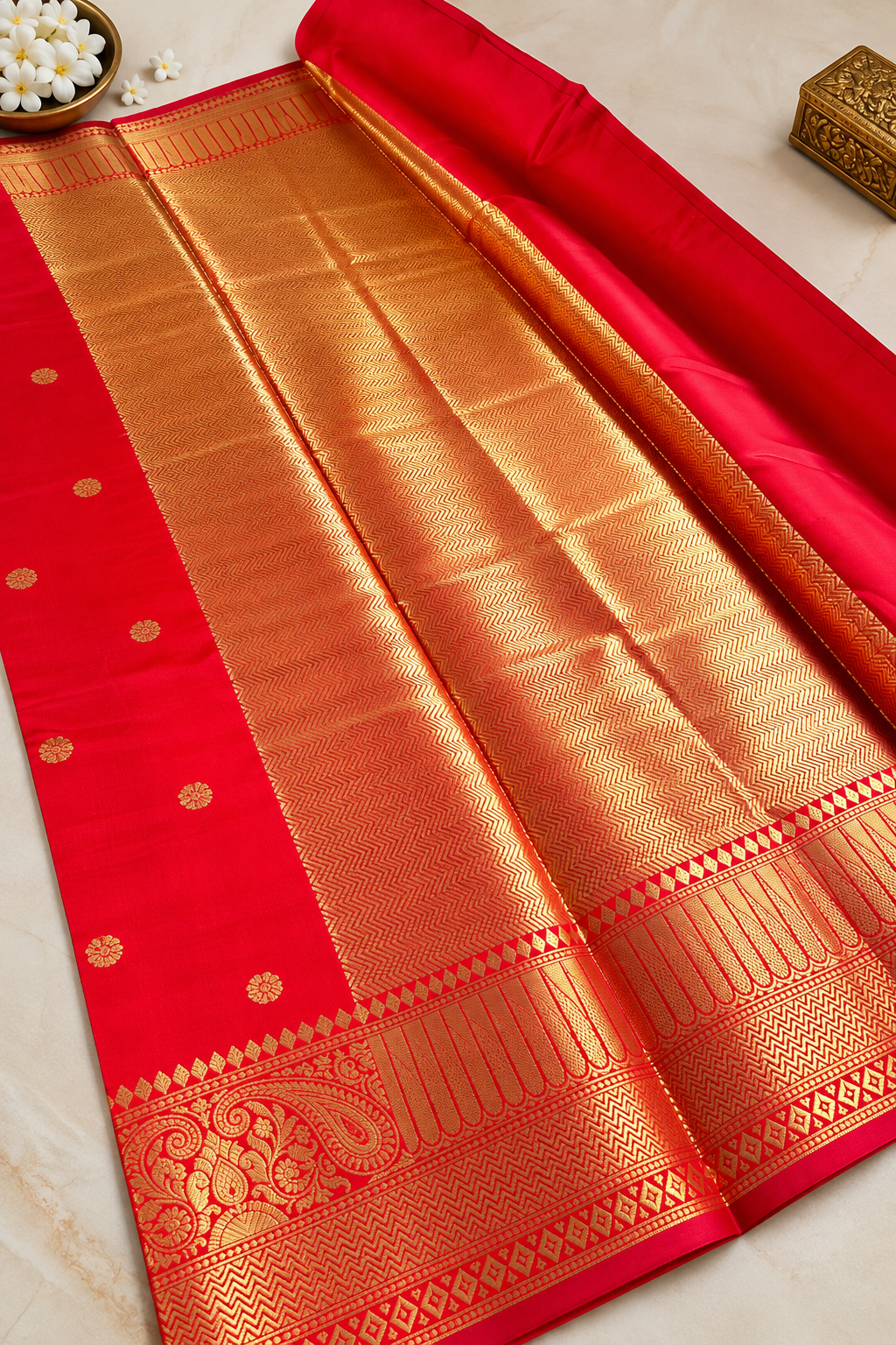 Banarasi Zari Silk Saree for Wedding & Festive Wear – Coffee Brown, Blue Purple, Blue & Red