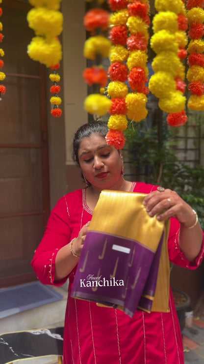 Kanchi Pattu Silk Saree – Rich Contrast Colour Collection